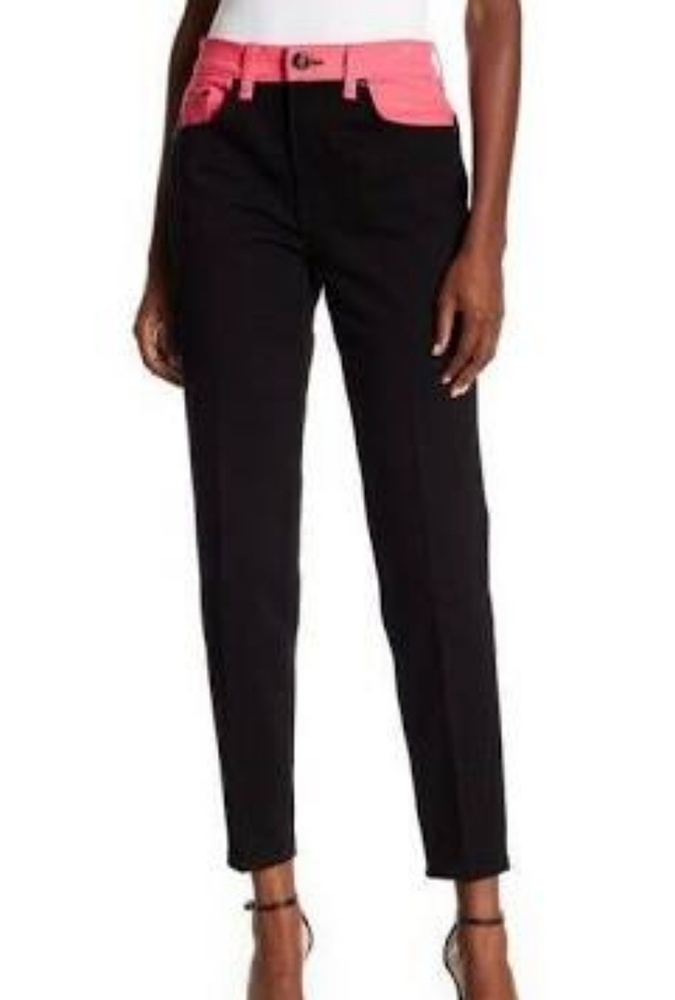 Rag & Bone High Rise Black Pink Ash Jean
